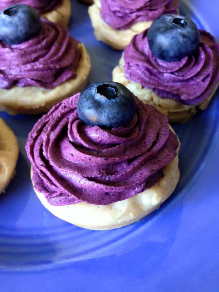 Flourless Lemon Cookies with Blueberry Whipped Cream 8