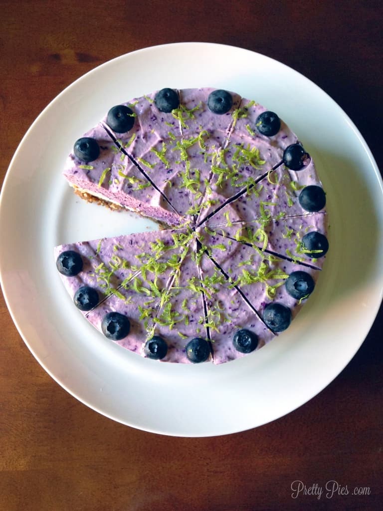 Blueberry Lime Vegan Cheesecake | Pretty Pies