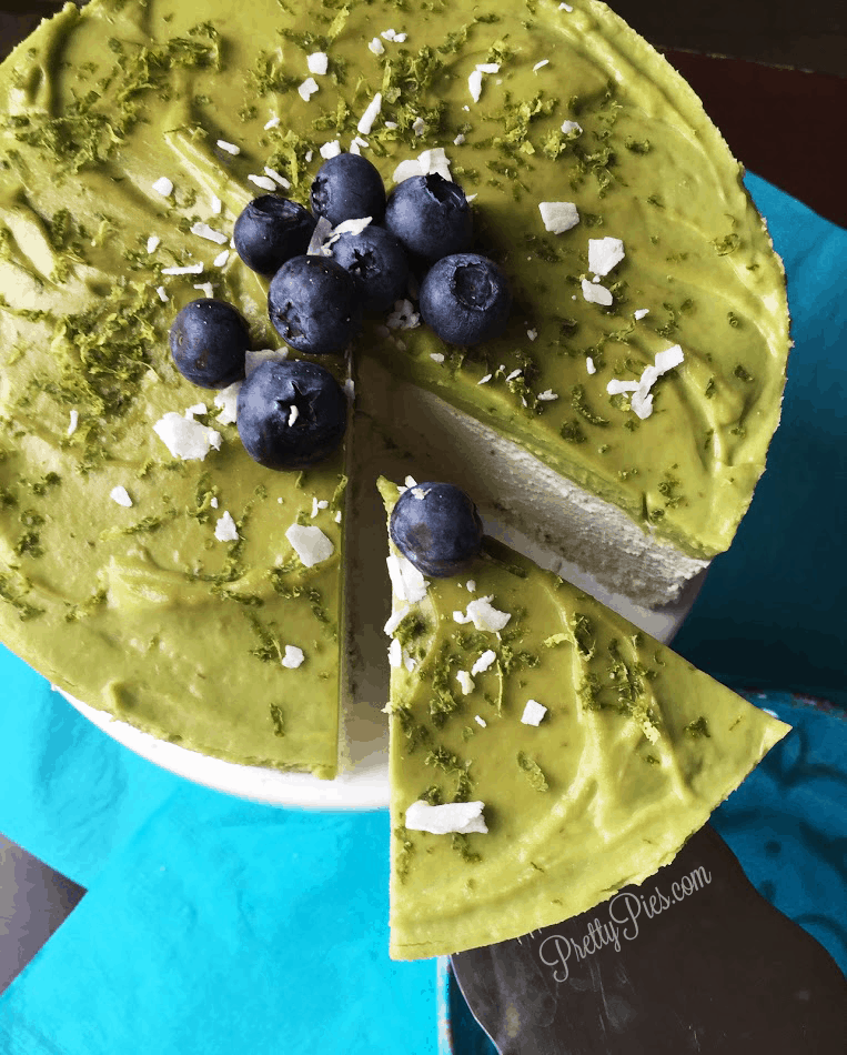 Low Carb Lime Vegan Cheesecake | Pretty Pies