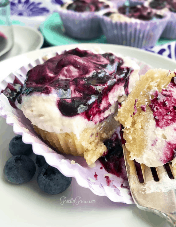 Mini Blueberry Cream Pies - PrettyPies.com