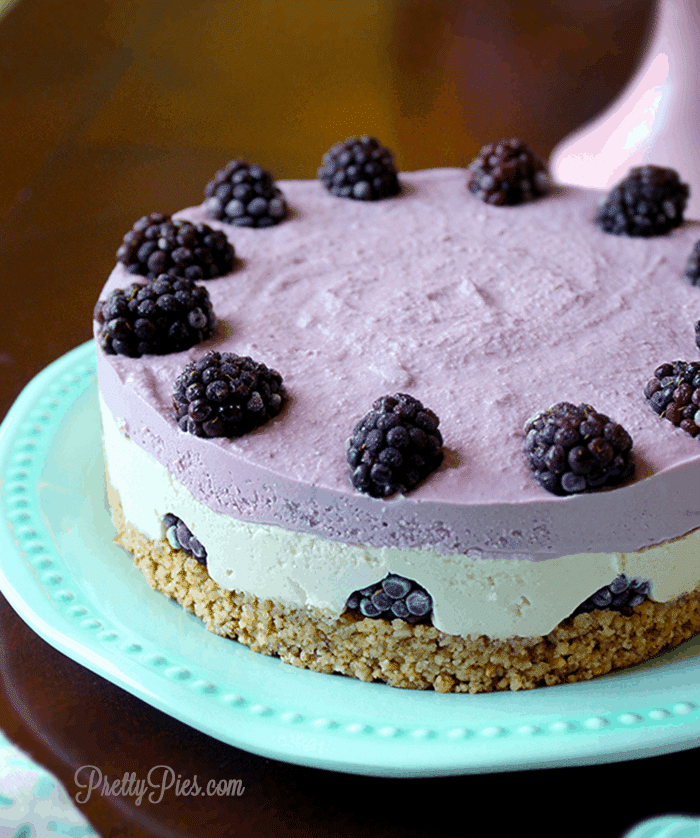 Blackberry Cheesecake (Vegan & Paleo) PrettyPies.com