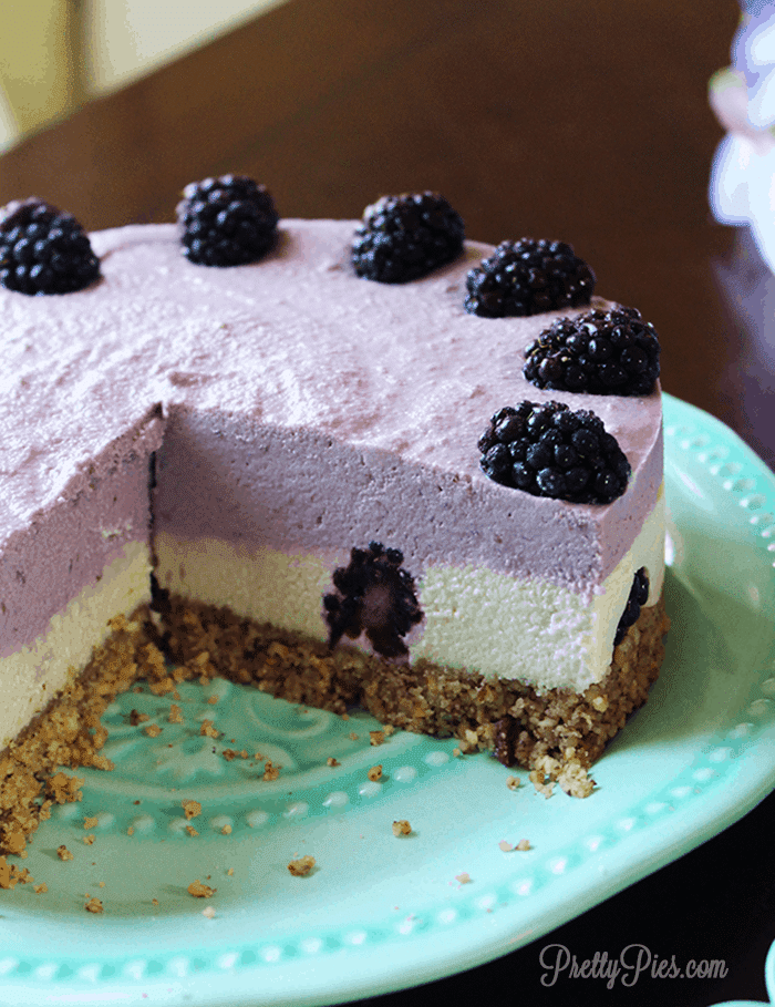 Blackberry Cheesecake (Vegan & Paleo) PrettyPies.com