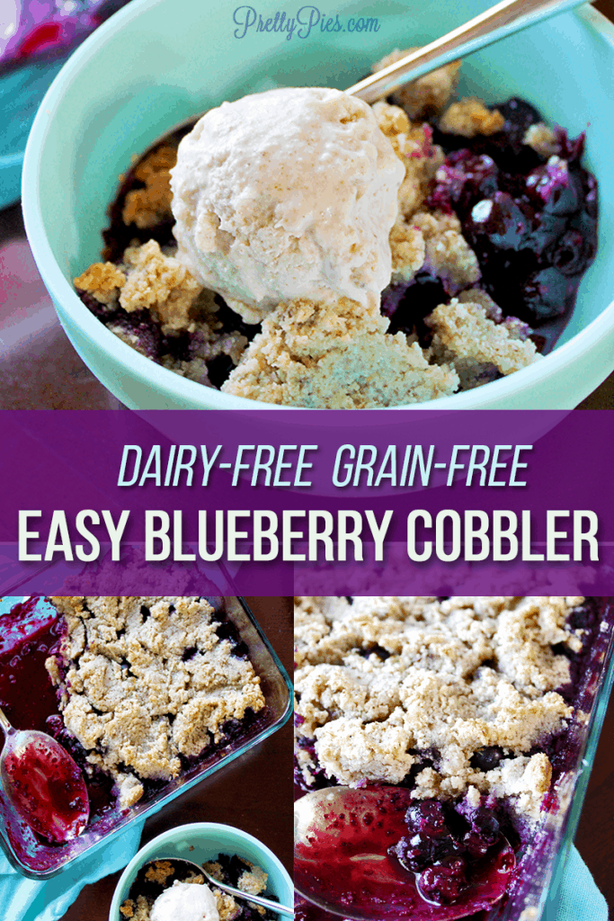 Easy Blueberry Cobbler (Vegan & Paleo) PrettyPies.com