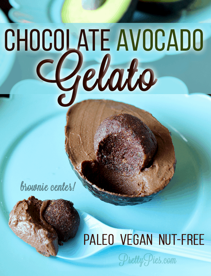 Chocolate Avocado Gelato (Vegan/Paleo/Nut-Free) PrettyPies.com