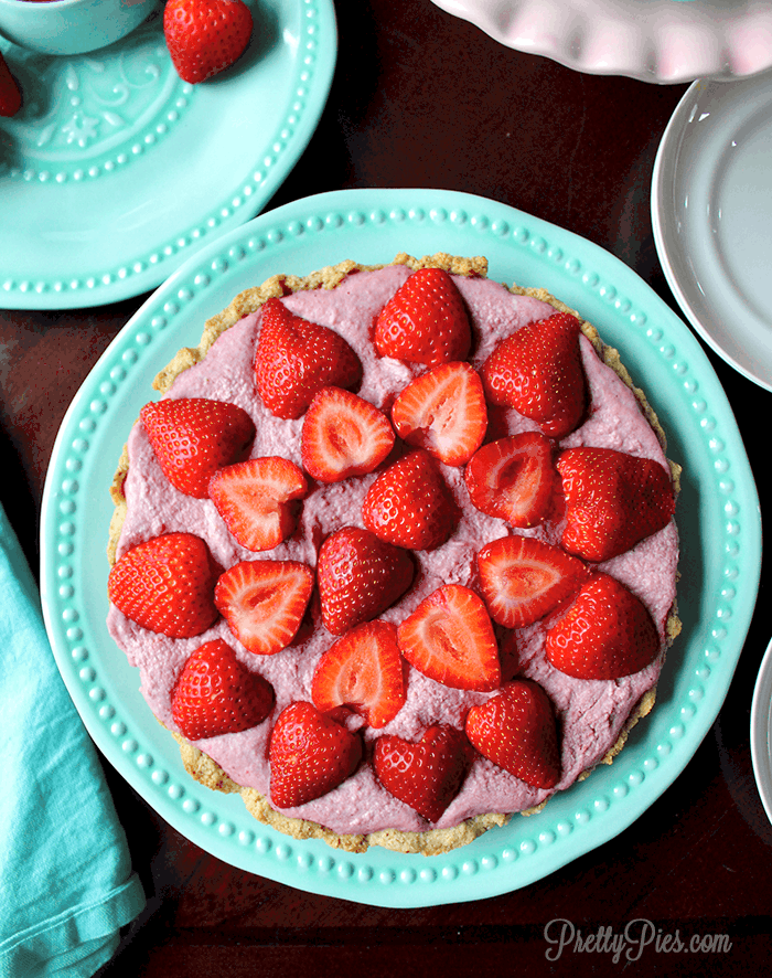 Strawberry Cream Pie (Gluten & Dairy-Free) PrettyPies.com