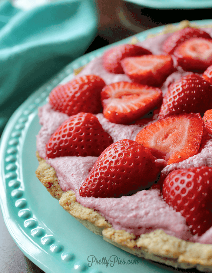 Strawberry Cream Pie (Gluten & Dairy-Free) PrettyPies.com