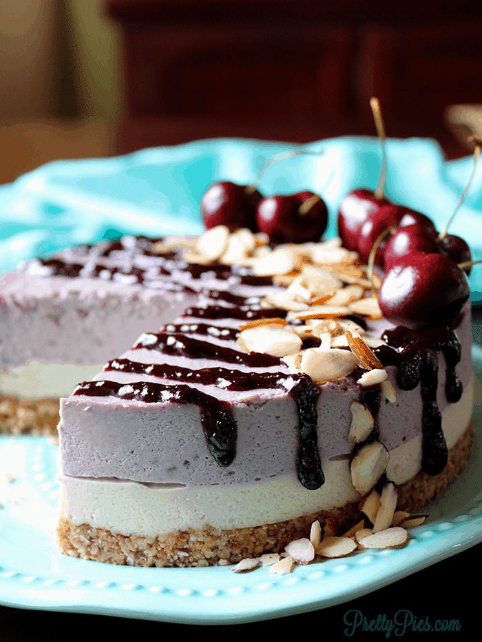 Cherry Almond Cheesecake (Vegan & Paleo) PrettyPies.com