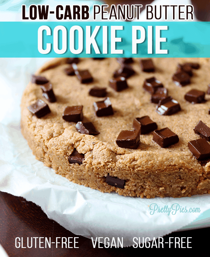 Flourless Peanut Butter Cookie Pie! (Low-Carb & Vegan)