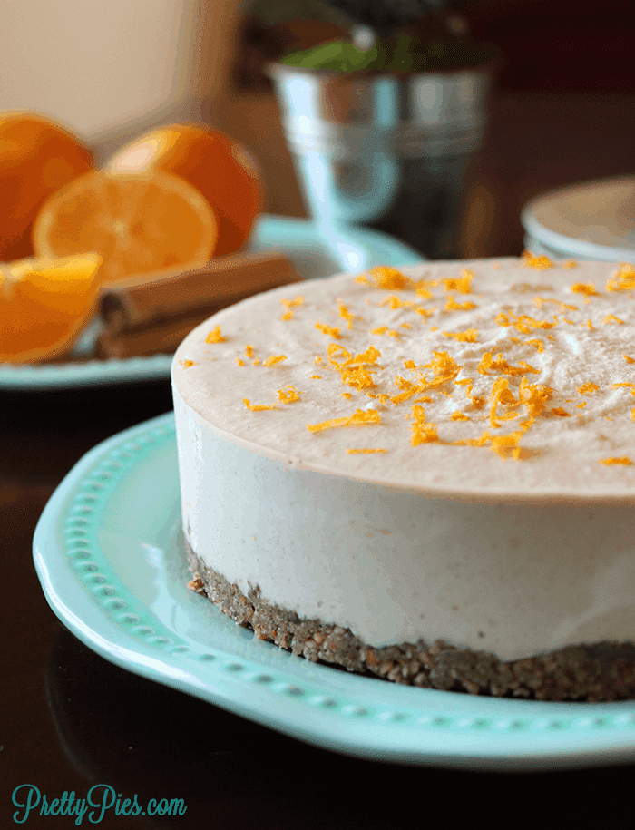 Orange Spice Cheesecake (Low-Carb, Paleo, Vegan) PrettyPies.com