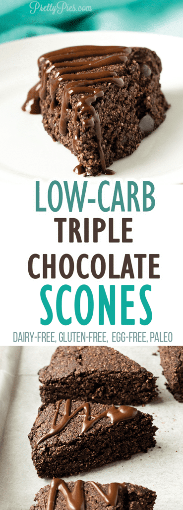 Low-Carb Chocolate Scones (Dairy-Free, Paleo, Vegan) - PrettyPies.com
