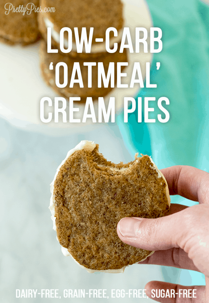 Low-Carb Oatmeal Cream Pies (Dairy-Free, Paleo, Vegan) PrettyPies.com