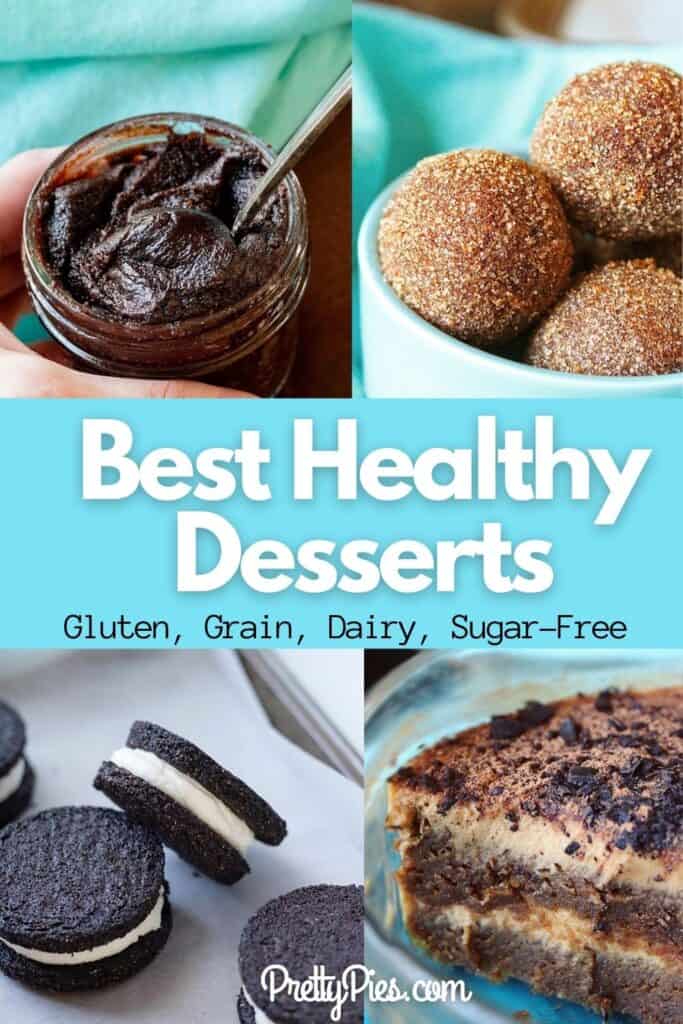 best healthy desserts: brownie batter, cinnamon sugar donut holes, keto oreos and dairy-free low-carb tiramisu