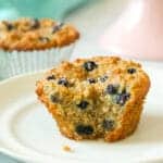 Low-Carb Blueberry Muffins (Paleo, Vegan)