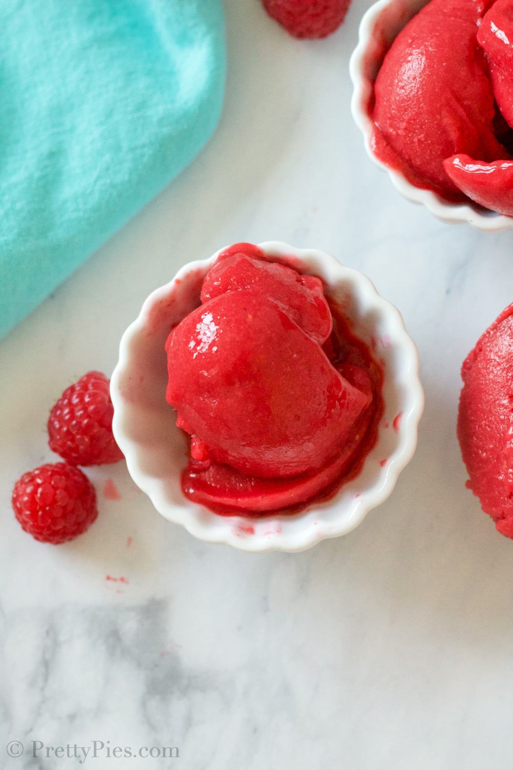 Easy Sugar-Free Raspberry Sorbet – Pretty Pies